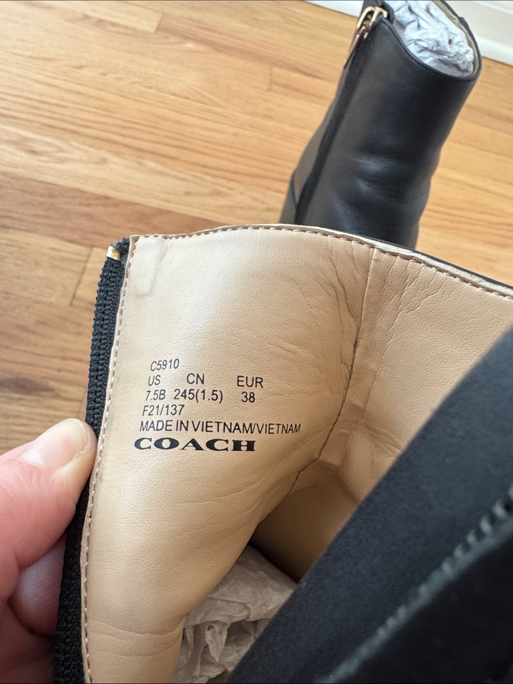 Coach Chrissy Leather Bootie 7.5 - Picture 13 of 14